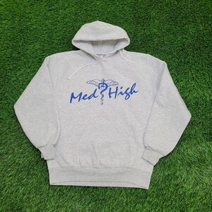 Vintage 420 Med-High Hoodie Small 19x24 Gray